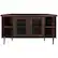 Front. Walker Edison - Modern Corner TV Stand for Most TVs Up to 52" - Dark Walnut.