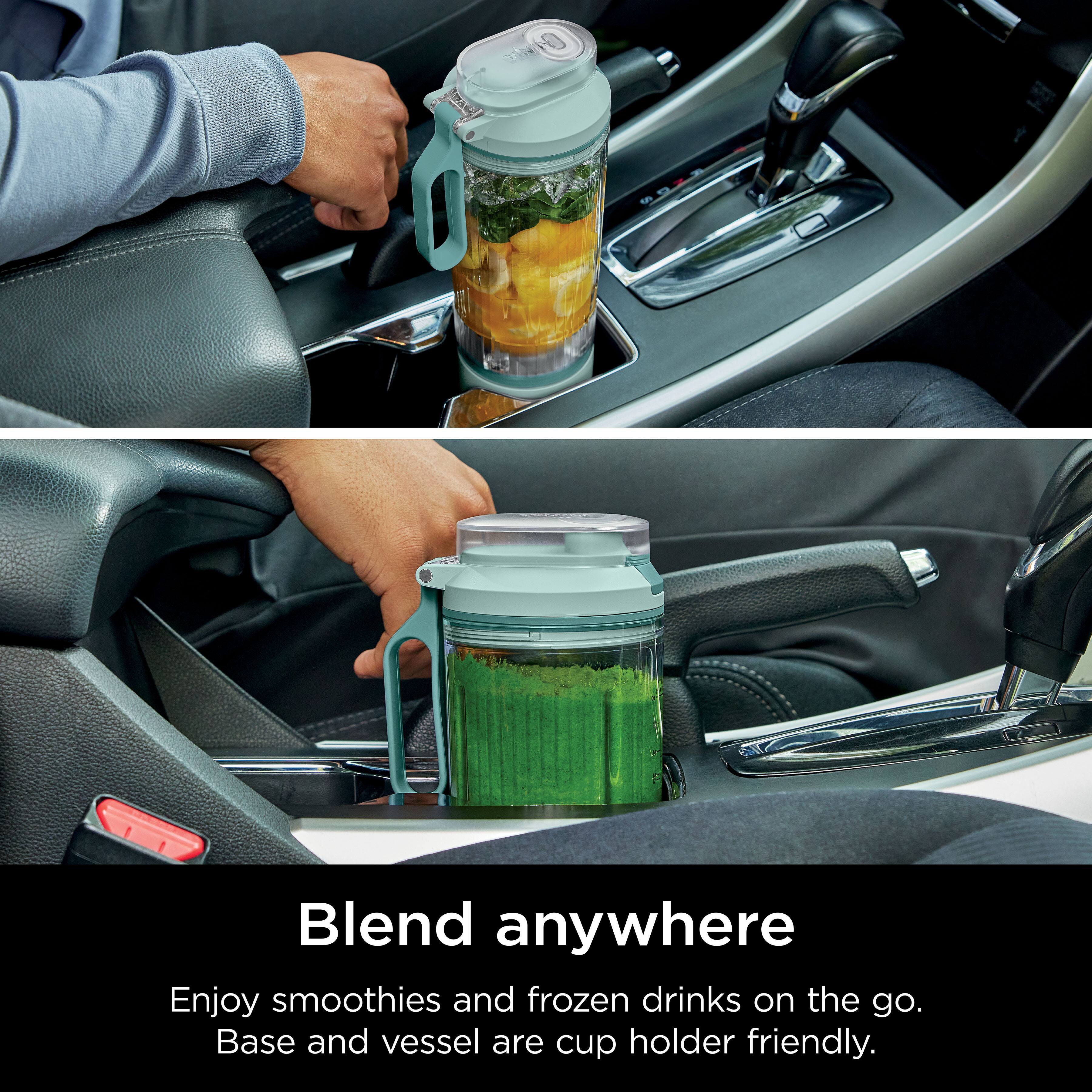 Blend Anywhere: Enjoy smoothies and frozen drinks on the go. Base and vessel are cup holder friendly.