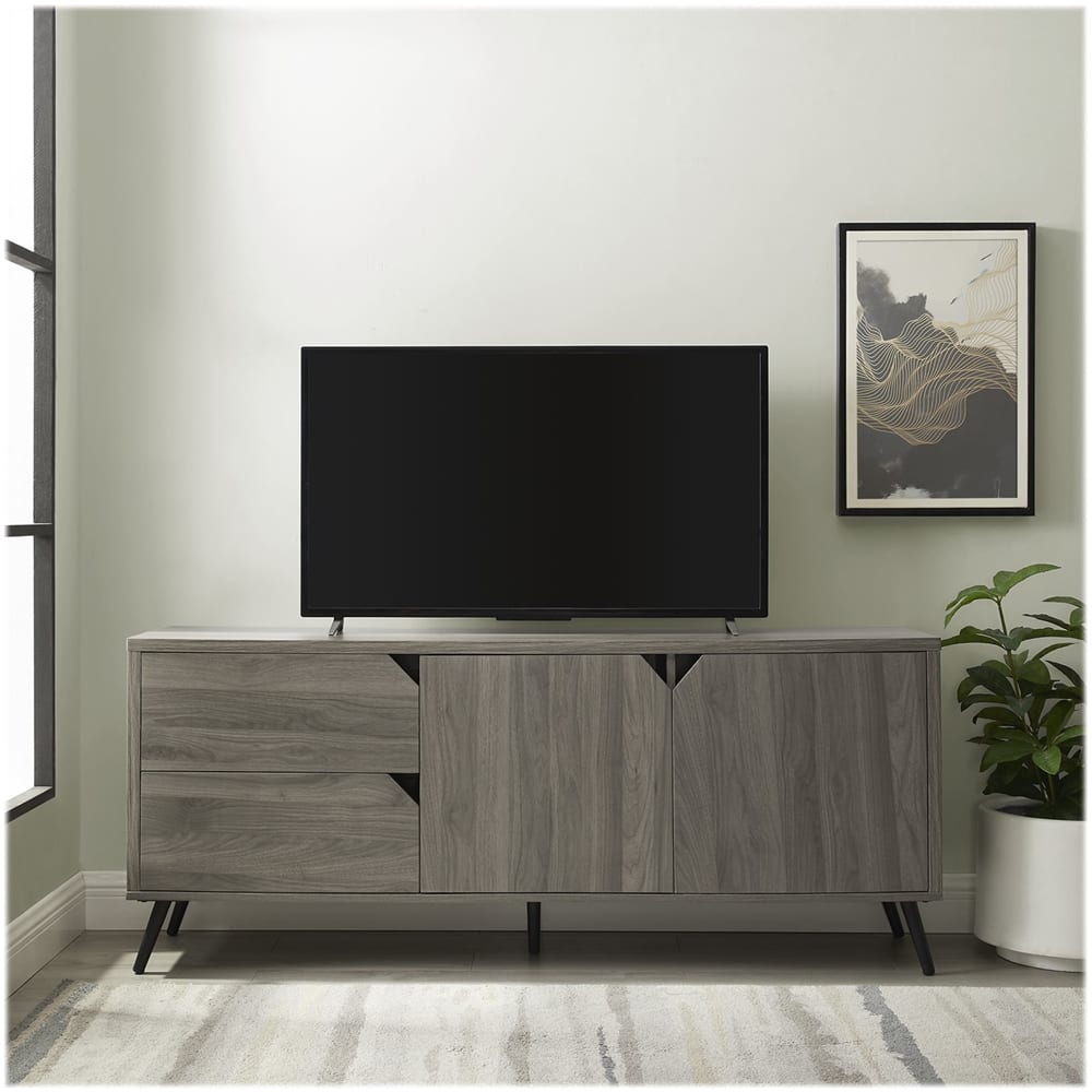 Best Buy: Walker Edison Mid Century Modern Tv Stand For Most Flat-panel 