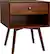 Angle. Walker Edison - Mid-Century Solid Wood Nightstand - Walnut.
