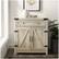 Alt View 14. Walker Edison - Farmhouse Barn Door Accent Cabinet - White Oak.