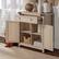 Alt View 17. Walker Edison - Farmhouse Barn Door Accent Cabinet - White Oak.