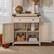 Alt View 19. Walker Edison - Farmhouse Barn Door Accent Cabinet - White Oak.