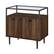 Alt View 11. Walker Edison - Rectangular Modern Steel / Tempered Glass Side Table.