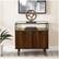 Alt View 14. Walker Edison - Rectangular Modern Steel / Tempered Glass Side Table.