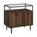 Left. Walker Edison - Rectangular Modern Steel / Tempered Glass Side Table.