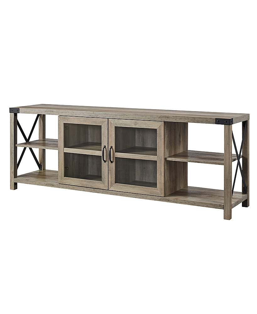 Best Buy: Walker Edison Farmhouse TV Stand Cabinet for Most TVs Up to ...