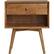 Front. Walker Edison - Mid-Century Solid Wood Nightstand - Carmel.
