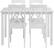 Front. Walker Edison - Farmhouse Rectangular 5-Piece Dining Set - White.
