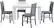 Front. Walker Edison - Modern Rectangular 5-Piece Wood Kitchen Dining Set - White/Gray.