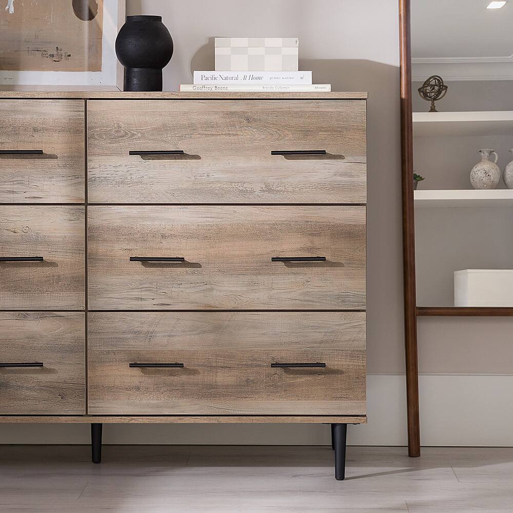 Alt View 18. Walker Edison - 52" Modern 6-Drawer Dresser - Grey Wash.