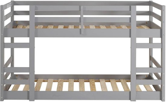 Walker Edison Low Wood Twin Size Bunk, How To Build A Low Bunk Bed