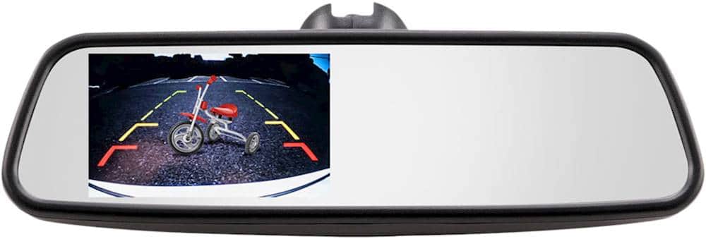 Front. iBEAM - 4.5" Replacement Rearview Mirror Monitor - Black.
