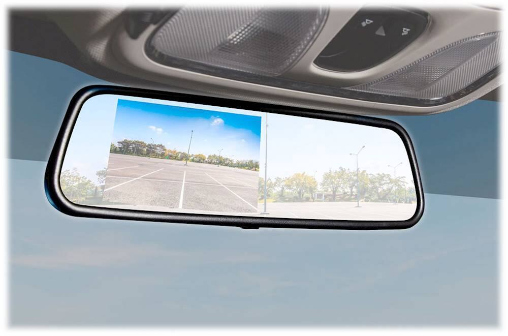 Alt View 12. iBEAM - 4.5" Replacement Rearview Mirror Monitor - Black.