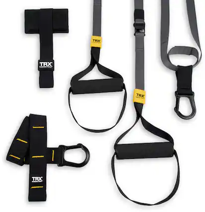 Front. TRX - Fit System Suspension Trainer - Black/Gray/Yellow.