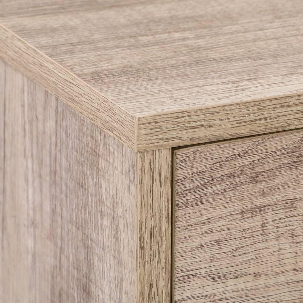 Alt View 12. CorLiving - Aurora TV Bench with Splayed Legs, For TVs up to 85" - Distressed Warm Beige, White Duotone.