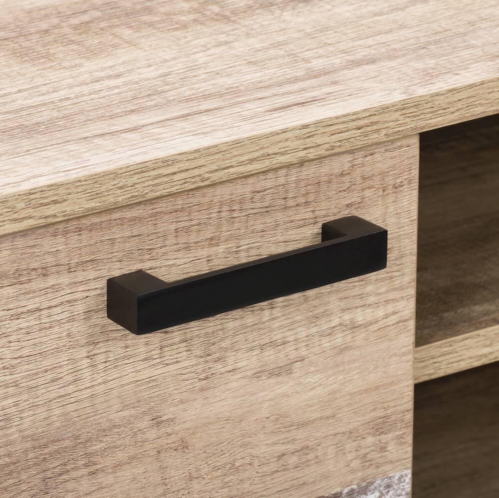 Alt View 14. CorLiving - Aurora TV Bench with Splayed Legs, For TVs up to 85" - Distressed Warm Beige, White Duotone.