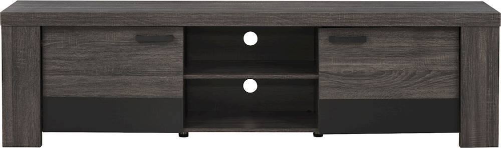 Front. CorLiving - Joliet Duotone TV Bench for TVs up to 85" - Distressed Carbon Grey, Black Duotone.