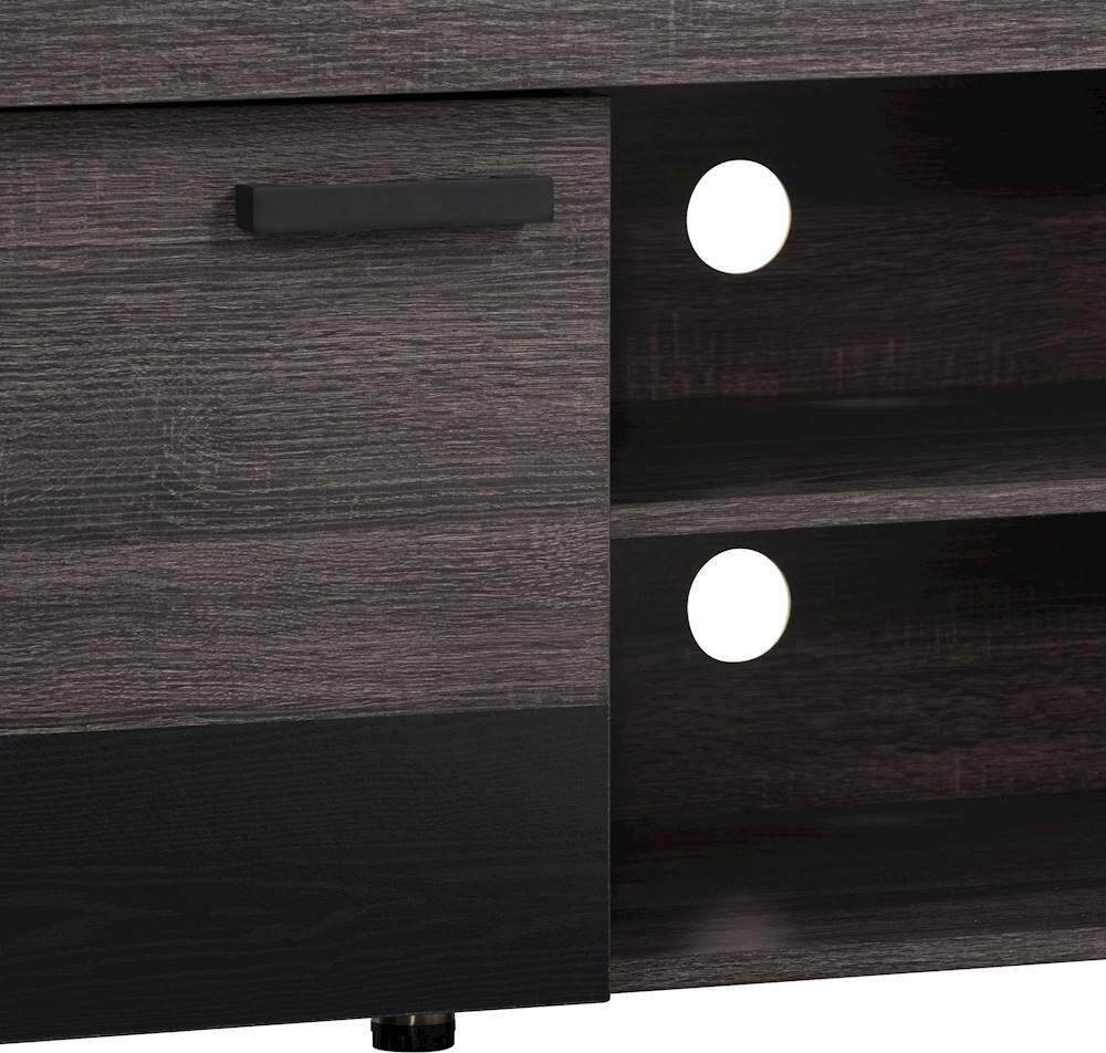 Alt View 13. CorLiving - Joliet Duotone TV Bench for TVs up to 85" - Distressed Carbon Grey, Black Duotone.