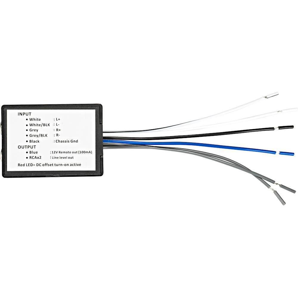 Alt View 14. KICKER - K-Series Stereo Line-Output Converter with Remote Turn-On Output - Black.