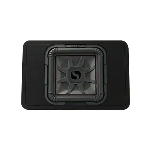 Front. KICKER - Solo-Baric L7T 12" Single-Voice-Coil 2-Ohm Loaded Subwoofer Enclosure - Black.
