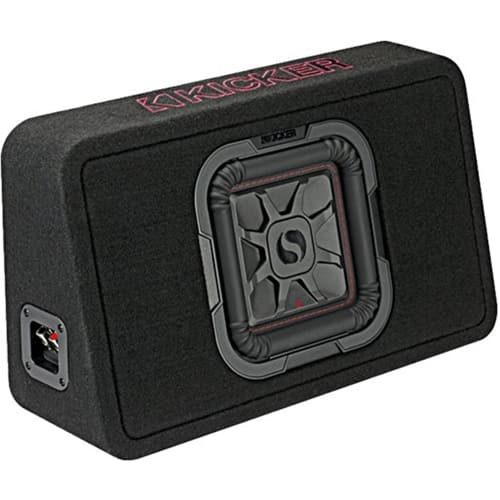Alt View 12. KICKER - Solo-Baric L7T 8" Single-Voice-Coil 2-Ohm Loaded Subwoofer Enclosure - Black.