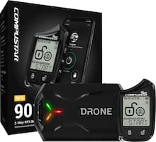 Compustar - 2-Way Remote for Select Vehicle Security Systems - Black - Front_Zoom