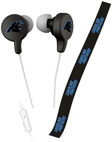 Front Standard. Zeikos - Carolina Panthers Shoelace Earbud Headphones.