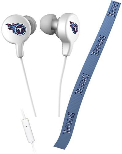 Front Standard. Zeikos - Tennessee Titans Shoelace Earbud Headphones.