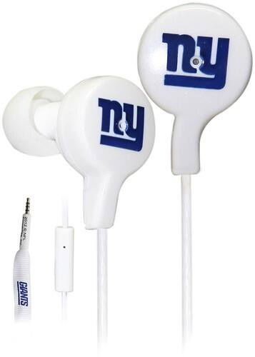 Front Standard. Zeikos - New York Giants Shoelace Earbud Headphones.