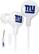 Front Standard. Zeikos - New York Giants Shoelace Earbud Headphones.