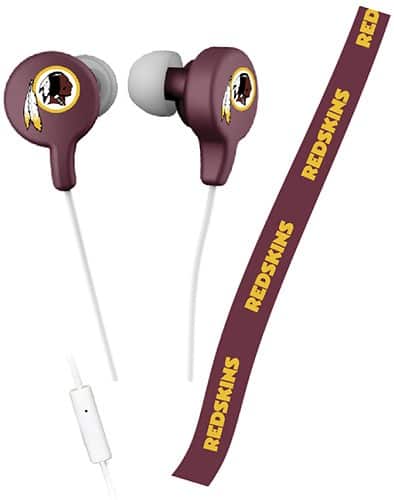 Front Standard. Zeikos - Washington Redskins Shoelace Earbud Headphones.