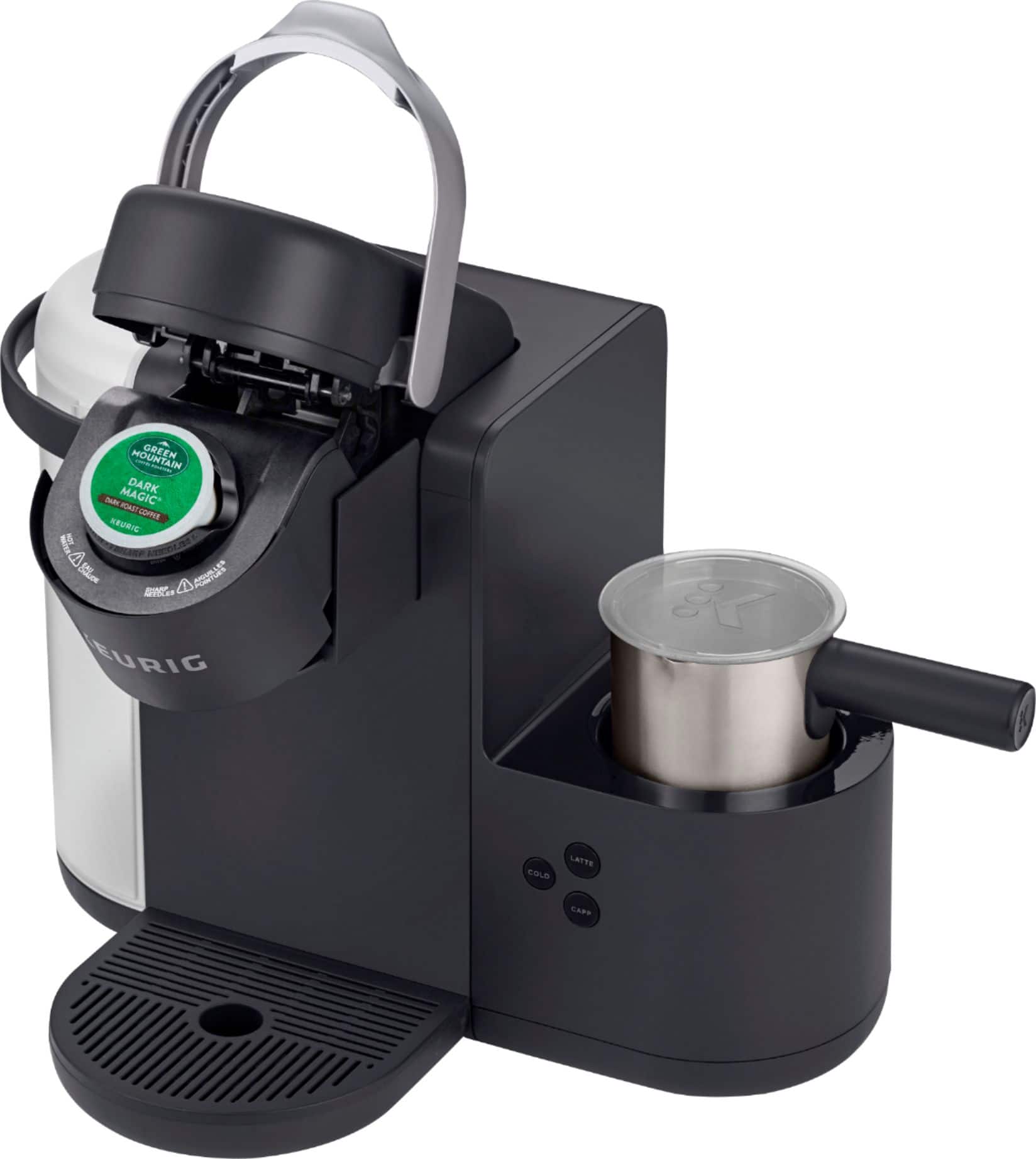 Angle. Keurig - K-Cafe Single Serve K-Cup Coffee Maker - Dark Charcoal.