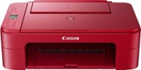 Front. Canon - PIXMA TS3320 Wireless All-In-One Inkjet Printer - Red.