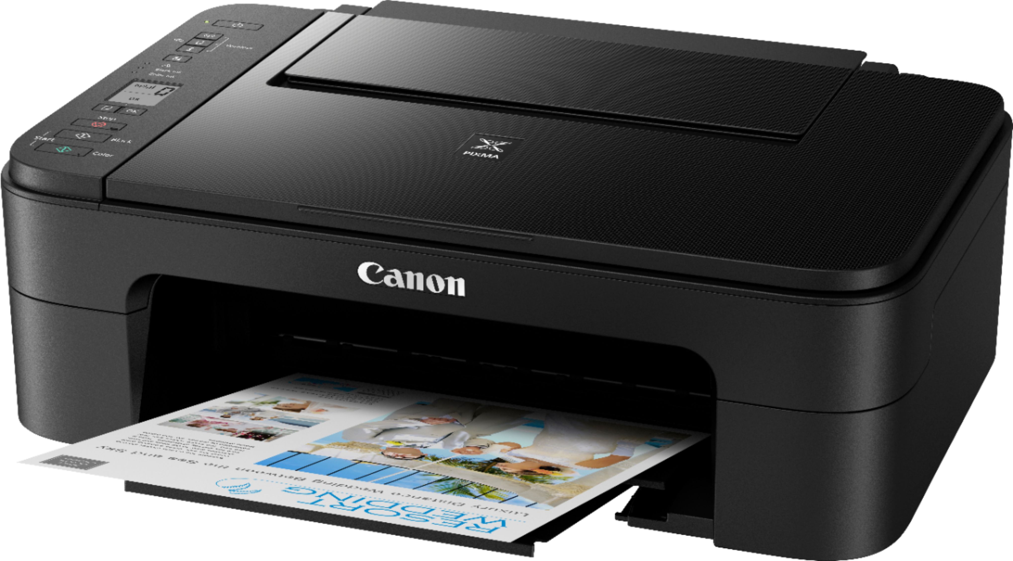 Left View: Canon - PIXMA TS3320 Wireless All-In-One Inkjet Printer - Black