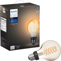 Philips - Hue White Filament G25 Bluetooth Smart LED Bulb - Amber - Front_Zoom