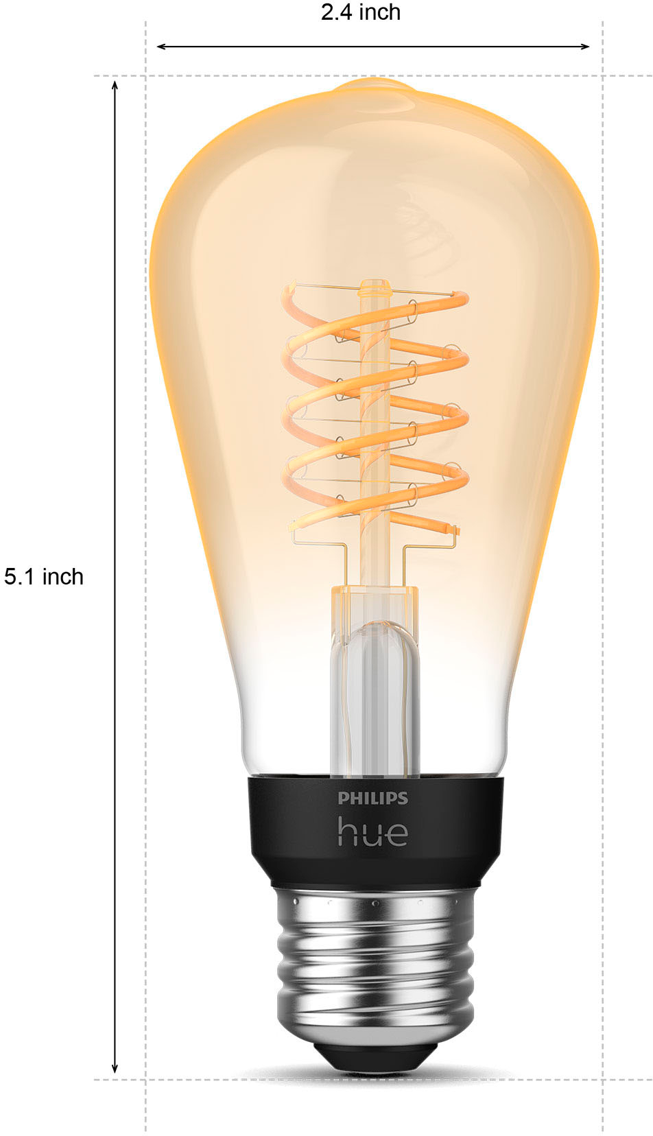 Philips Hue White Ampoule LED Edison E27 filament clair