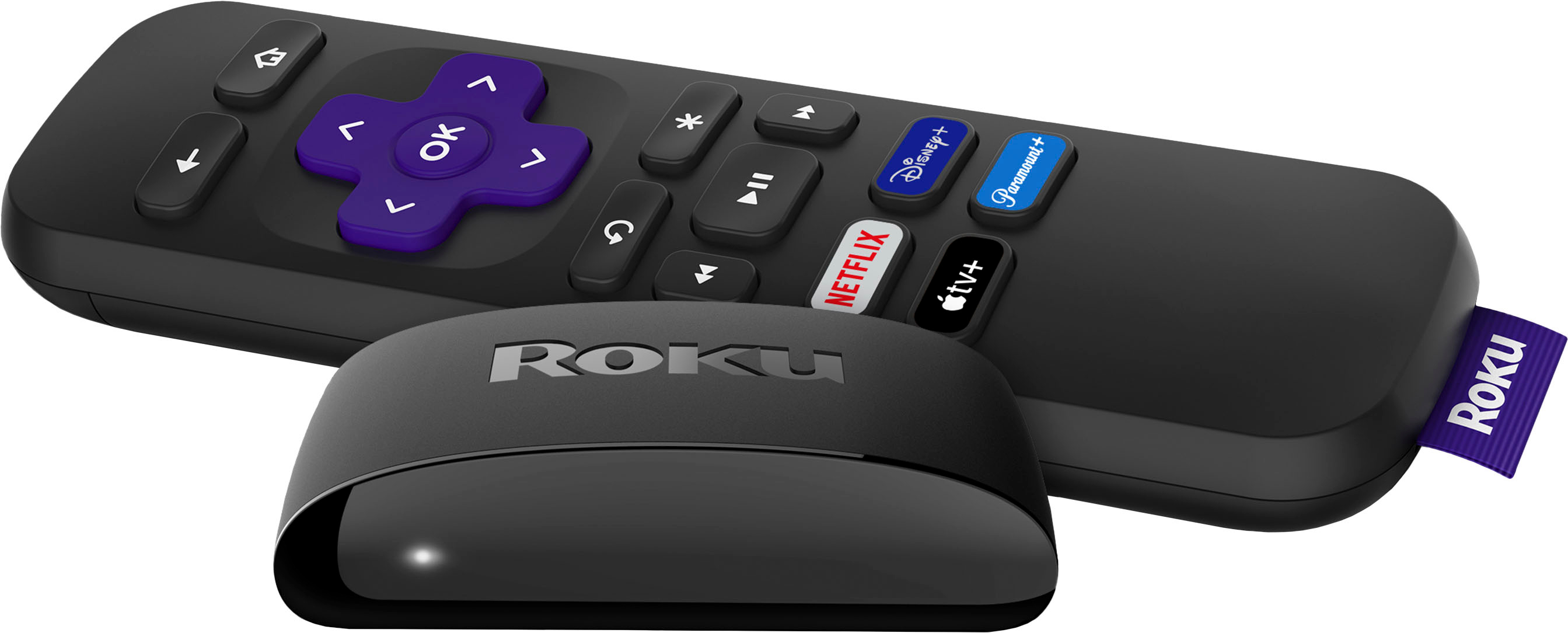 Zoom in on Front Zoom. Roku - Express HD Streaming Media Player with High Speed HDMI Cable and Simple Remote - Black.