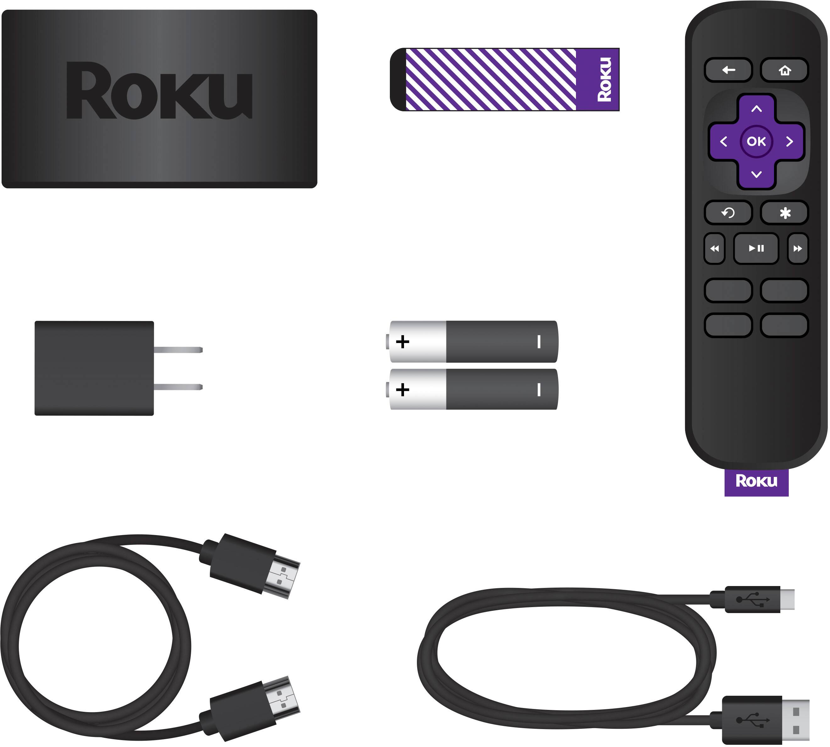 Alt View 16. Roku - Express (2019) HD Streaming Media Player with High Speed HDMI Cable and Simple Remote - Black.