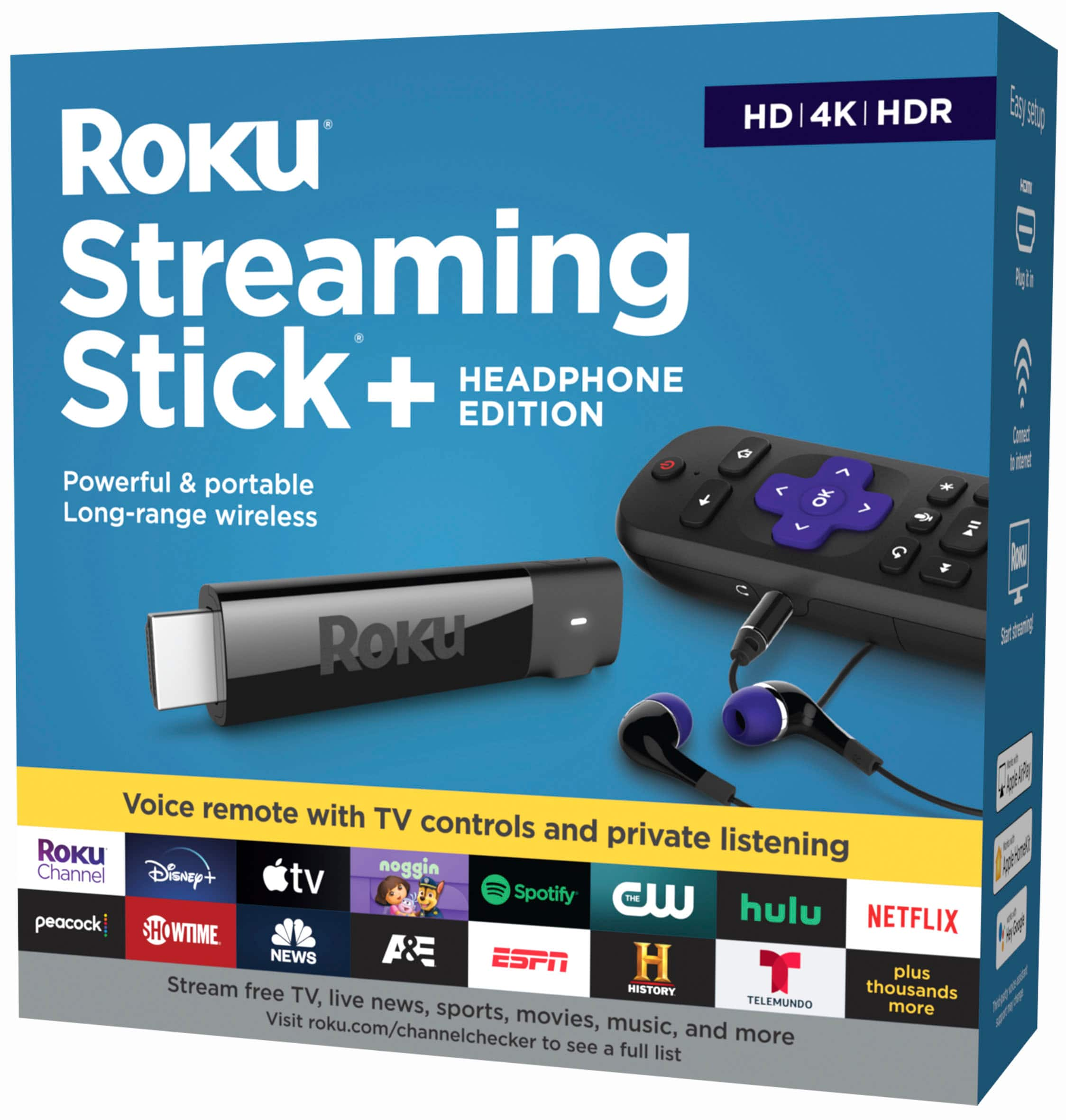 Roku® Streaming Stick™+, Powerful. Compact. HD, 4K & HDR.