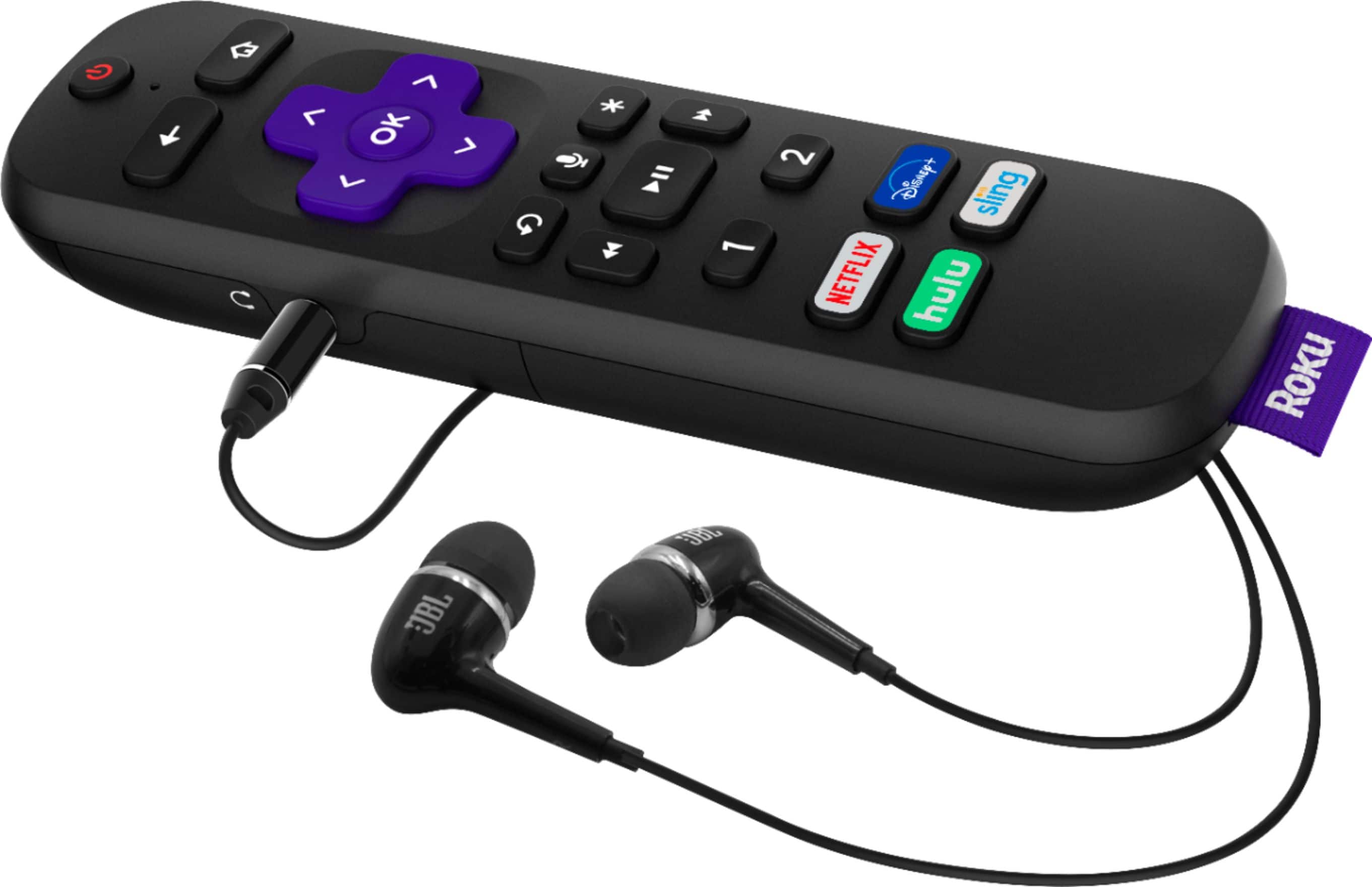 Angle. Roku - Ultra 4K Streaming Media Player with JBL Headphones and Enhanced Voice Remote - Black.