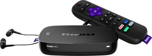 Roku - Ultra 4K Streaming Media Player with JBL Headphones and Enhanced Voice Remote - Black