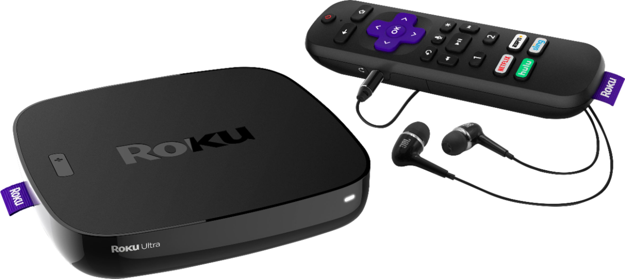 2018 Roku Ultra HD/4K/HDR Streaming Media Player. Now Includes Premium JBL Headphones. 