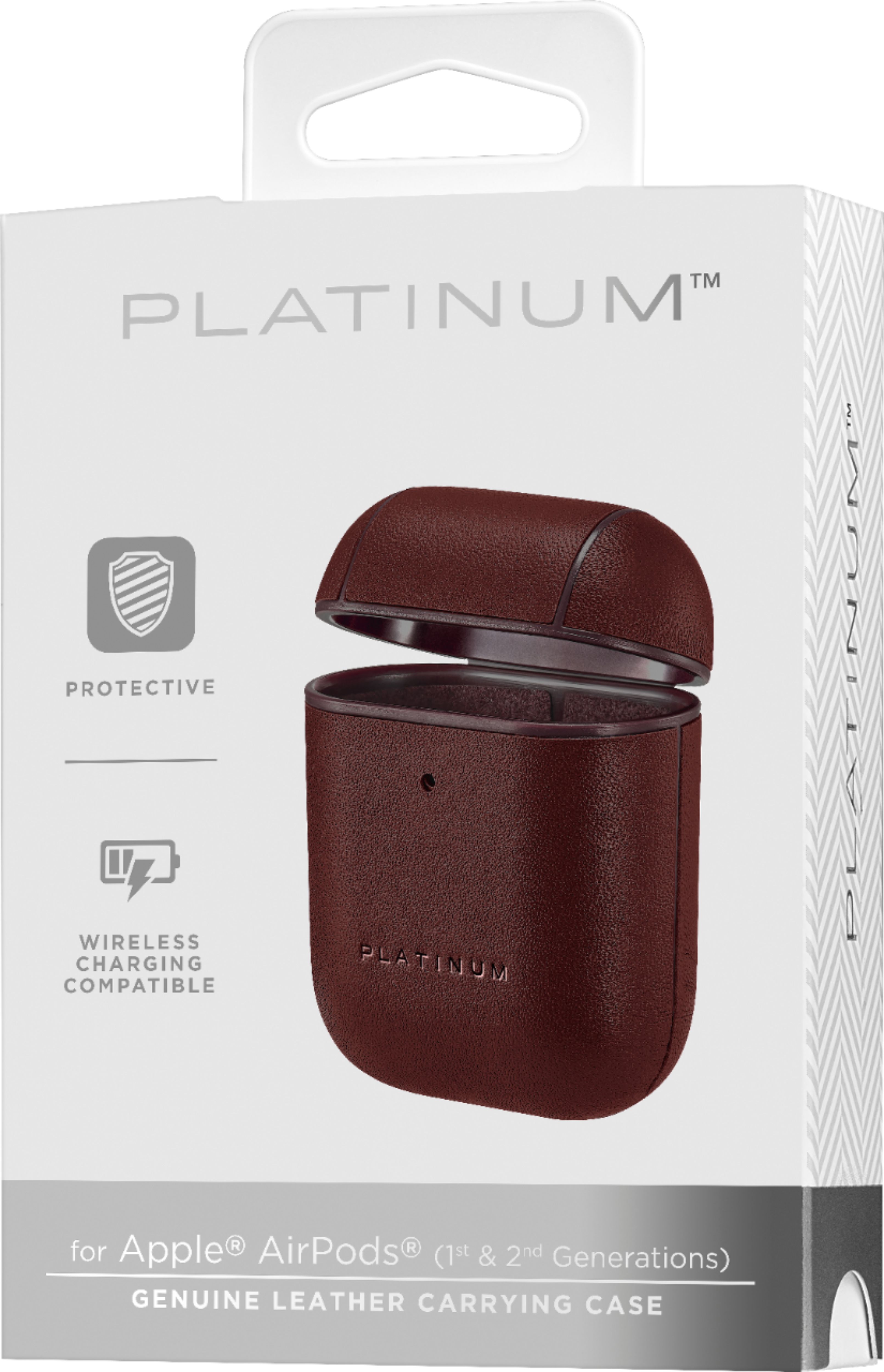 Brown Pu Leather Apple Airpod Cases