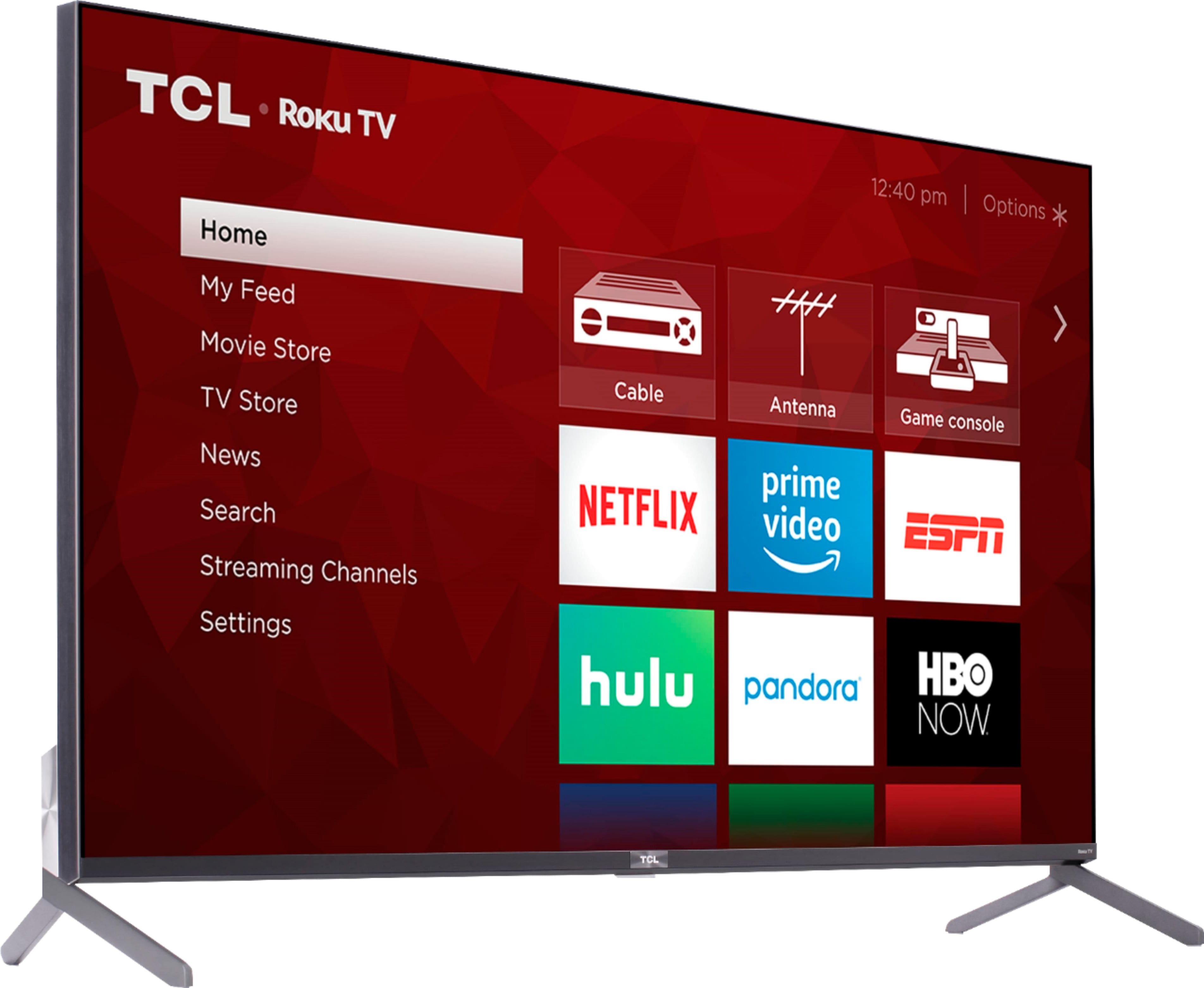 Angle. TCL - 65" Class 6 Series LED 4K UHD Smart Roku TV.