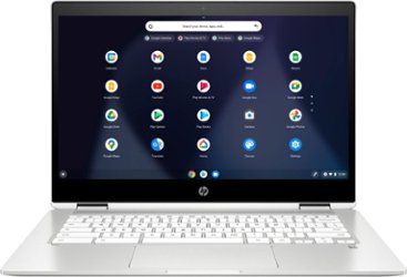 HP - 2-in-1 14" Touch-Screen Chromebook - Intel Celeron - 4GB Memory - 32GB eMMC Flash Memory - Ceramic White - Front_Zoom