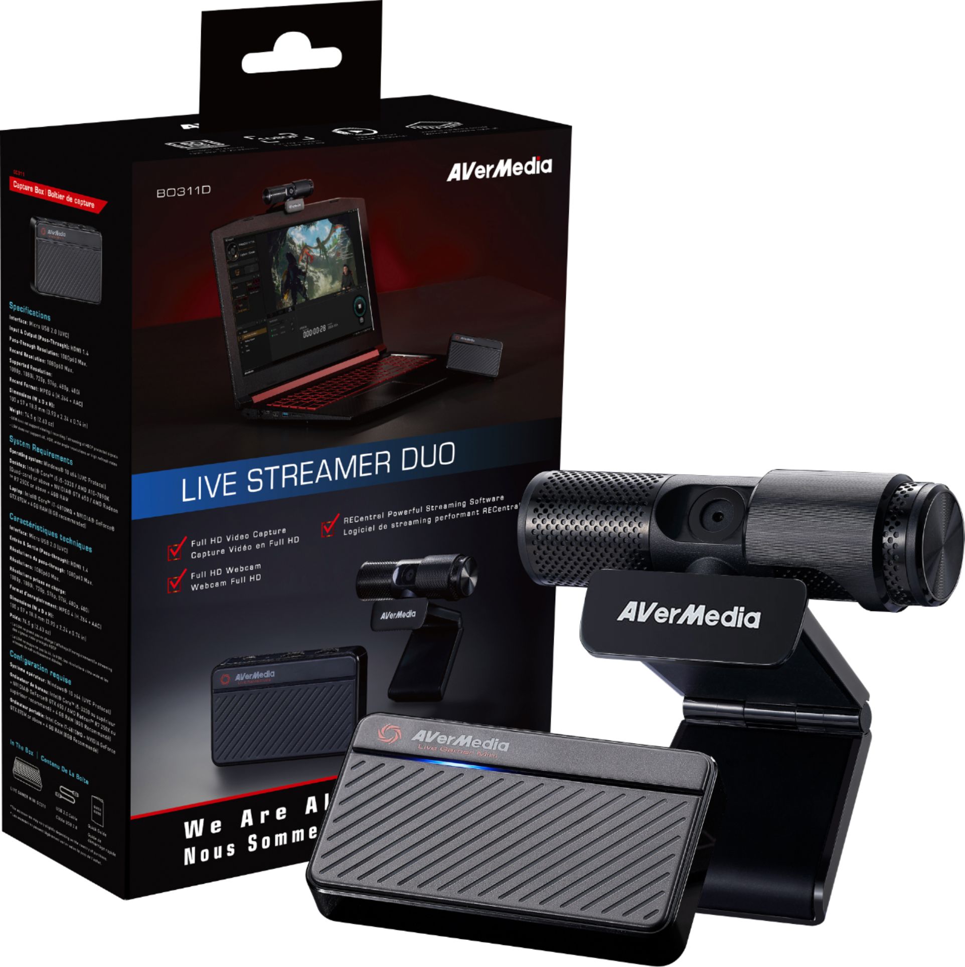 AVerMedia Live Streamer DUO 1080 Webcam Bundle  - Best Buy