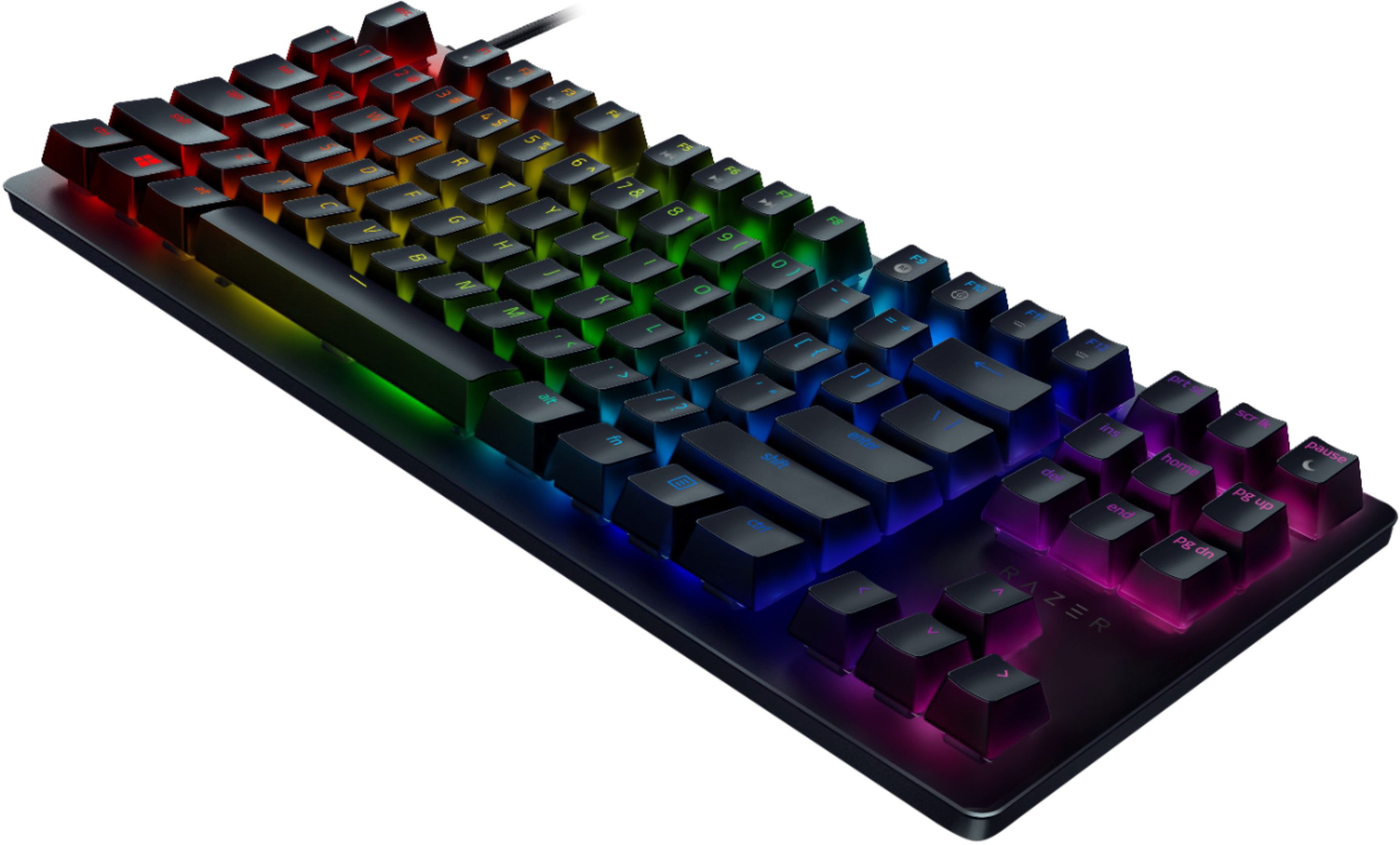 Razer Huntsman Tournament Edition Tkl Wired Gaming Linear Optical Switch Keyboard With Rgb Lighting Black Rz03 R3u1 Best Buy