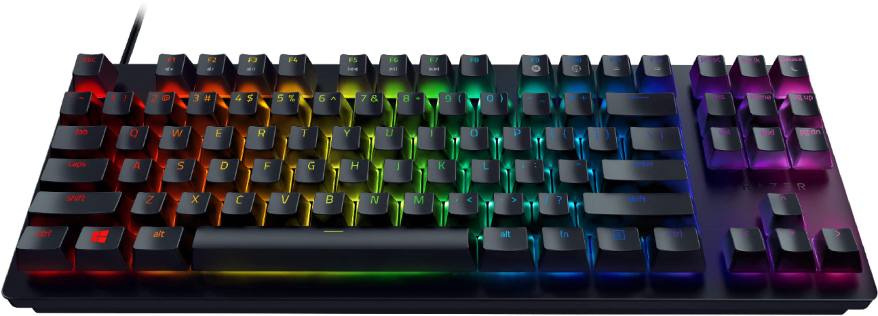 Alt View 12. Razer - Huntsman Tournament Edition TKL Wired Optical Linear Switch Gaming Keyboard with Chroma RGB Backlighting - Black.