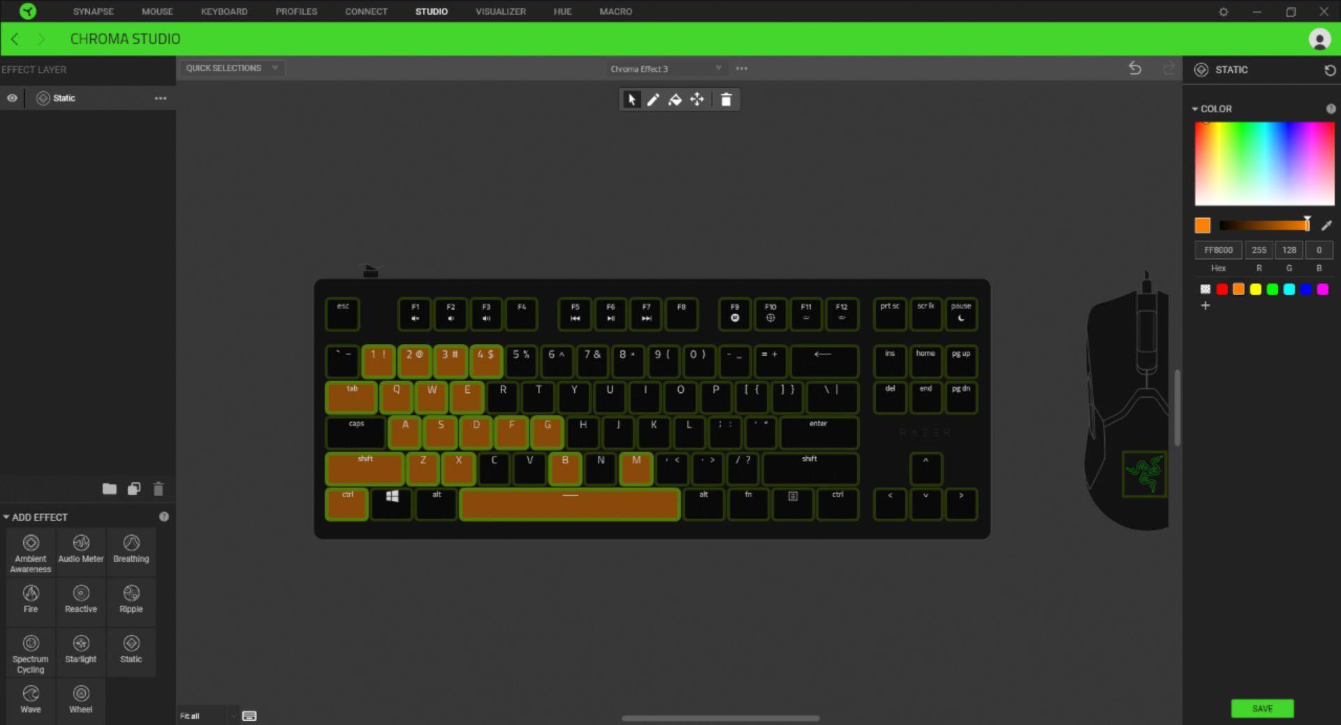 Alt View 15. Razer - Huntsman Tournament Edition TKL Wired Optical Linear Switch Gaming Keyboard with Chroma RGB Backlighting - Black.